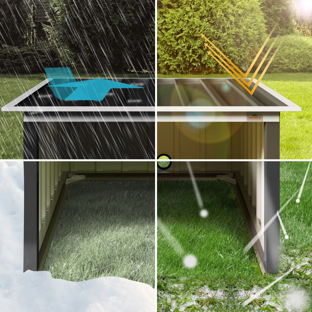 Mähroboter Garage Anthrazit Metall 89x90x54cm – Bild 5